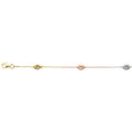 925 Silber Tricolor Halskette ca. 43 cm mit 5 cm extender, ca. 4,92g