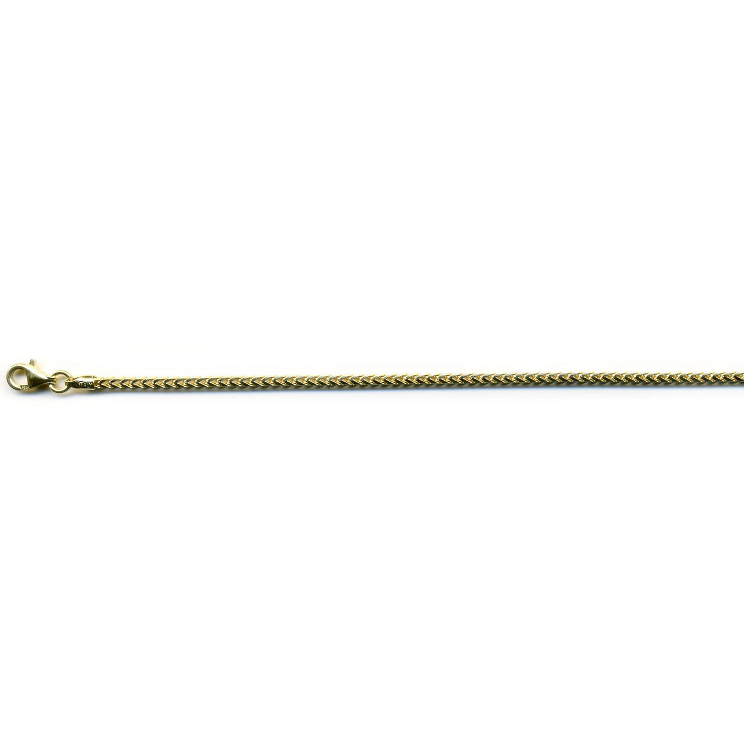 Italienische Franko kette, 925 Silber vergoldet, ca. 50 cm ca. 9,66g
