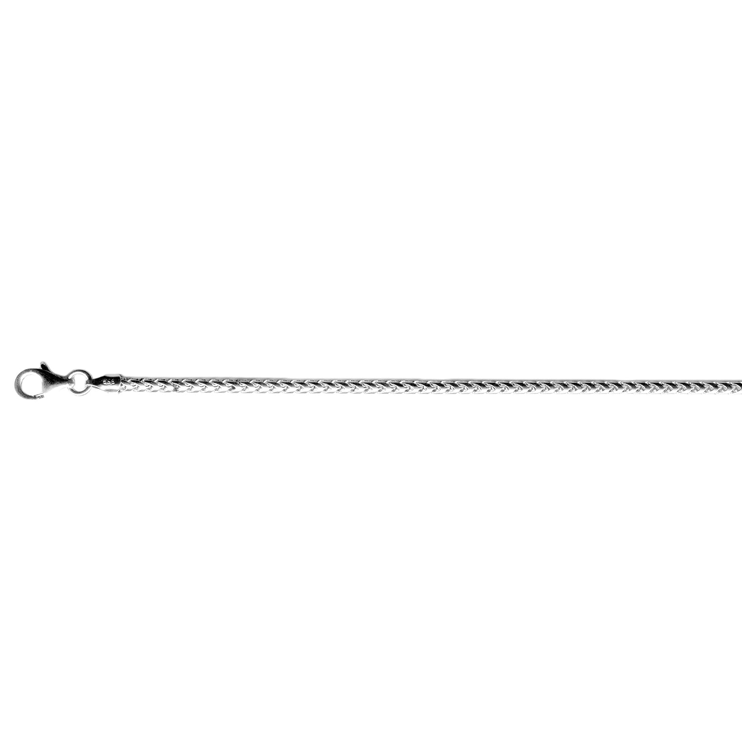 Italienische Francokette, 925 Silber rhodiniert, ca. 50 cm ca. 9,56g