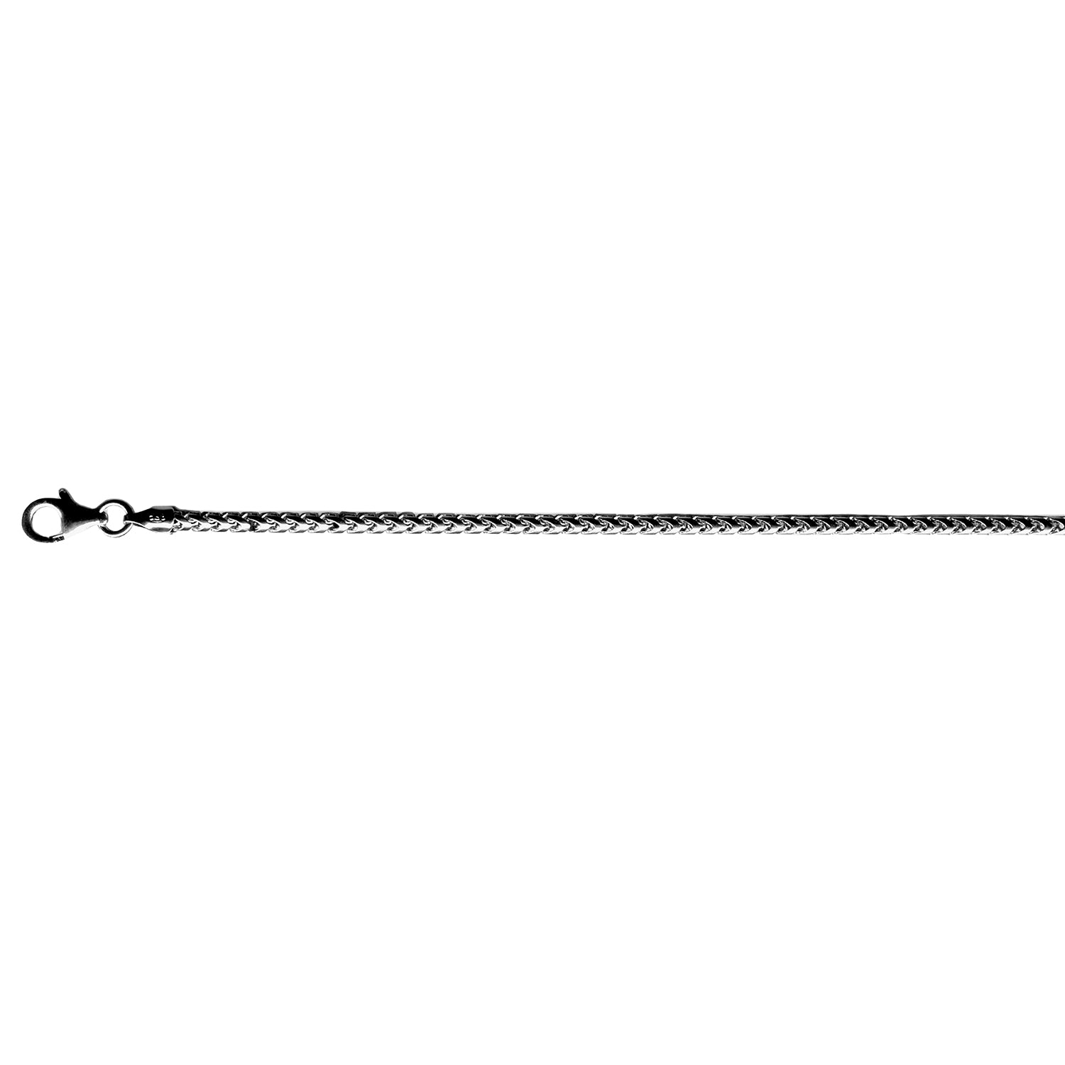 925 Silber Schwarzes Rhodium Halskette ca. 50 cm ca. 9,62g