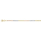 CHICCO C0032 3CR 925 Silber Tricolor Halskette ca. 45 cm + 5 cm Extender,  ca. 12,86g