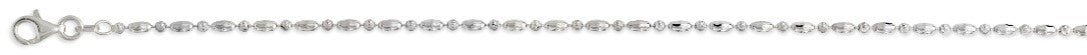 Italienische Kugel-Oliven-Halskette, 925 Silber rhodiniert, ca. 45 cm ca. 4,85g