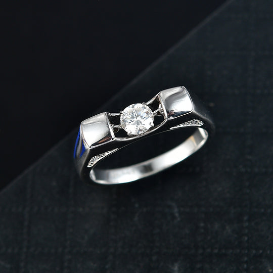 D'Joy Moissanit Ring 925 Silber rhodiniert (Größe 20.00) ca. 0,40 ct