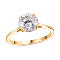 D'Joy Strontiumtitanat Ring 925 Silber 750 Gelbgold vermeil (Größe 16.50) ca. 3,00 ct