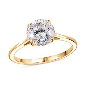D'Joy Strontiumtitanat Ring 925 Silber 750 Gelbgold vermeil (Größe 20.00) ca. 3,00 ct