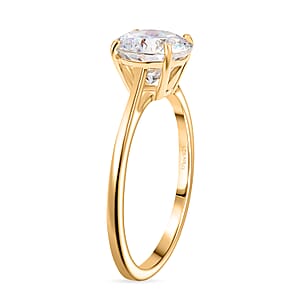 D'Joy Strontiumtitanat Ring 925 Silber 750 Gelbgold vermeil (Größe 18.00) ca. 3,00 ct