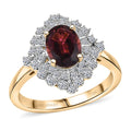 LUXURIANT DIAMOND - AAA Rubellit, Lab Grown Diamant Ring 417 Gold (Größe 20.00) ca. 1,78 ct