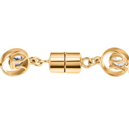 D'Joy Moissanit Armband ca. 19 cm 925 Silber 750 Gelbgold Vermeil ca. 7,31 ct.