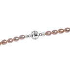 D'Joy AAA Mehrfarbige Süßwasser Perle (6x4-7x5 mm) Halskette ca. 45 cm 925 Silber rhodiniert