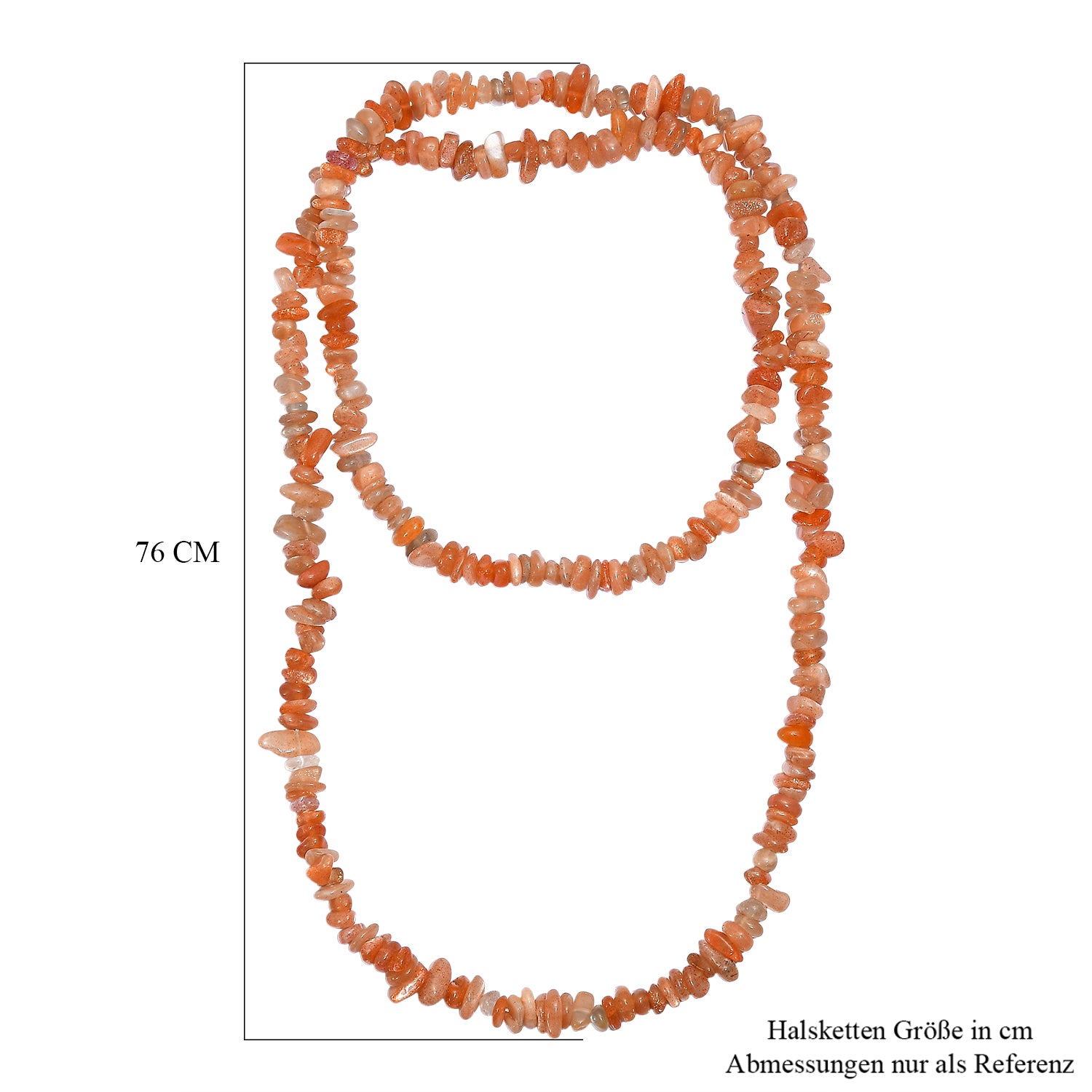 Sonnenstein Halskette 76 cm ca. 300.00 ct