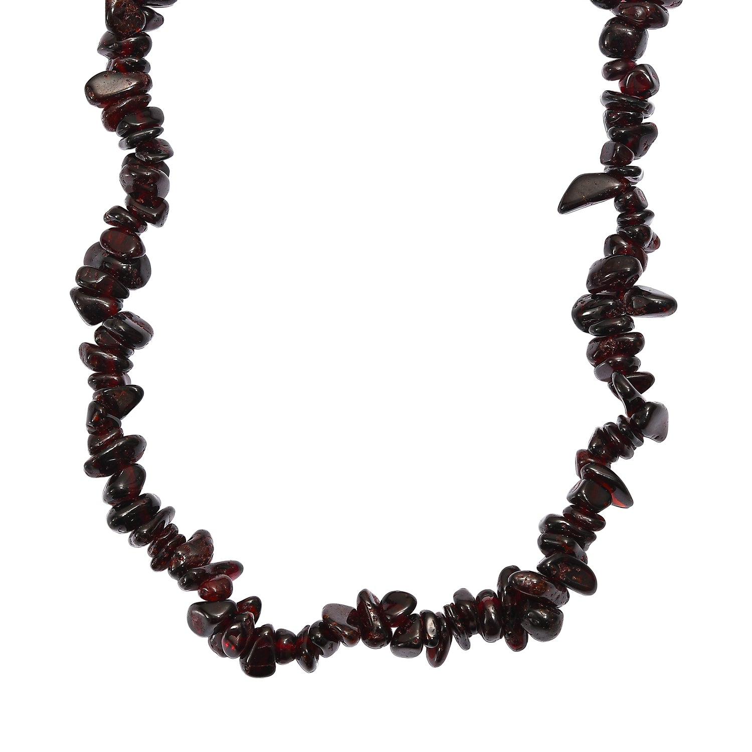 Roter Granat Halskette 76 cm ca. 409.00 ct