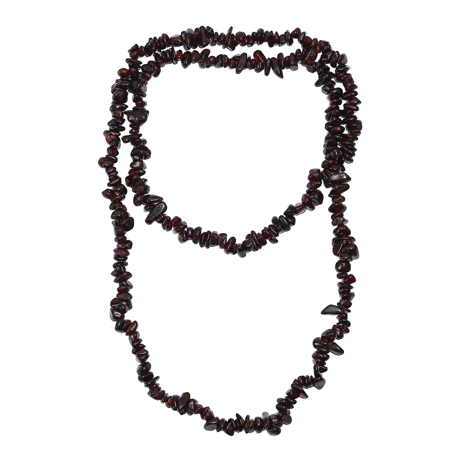 Roter Granat Halskette 76 cm ca. 409.00 ct