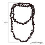 Roter Granat Halskette 76 cm ca. 409.00 ct
