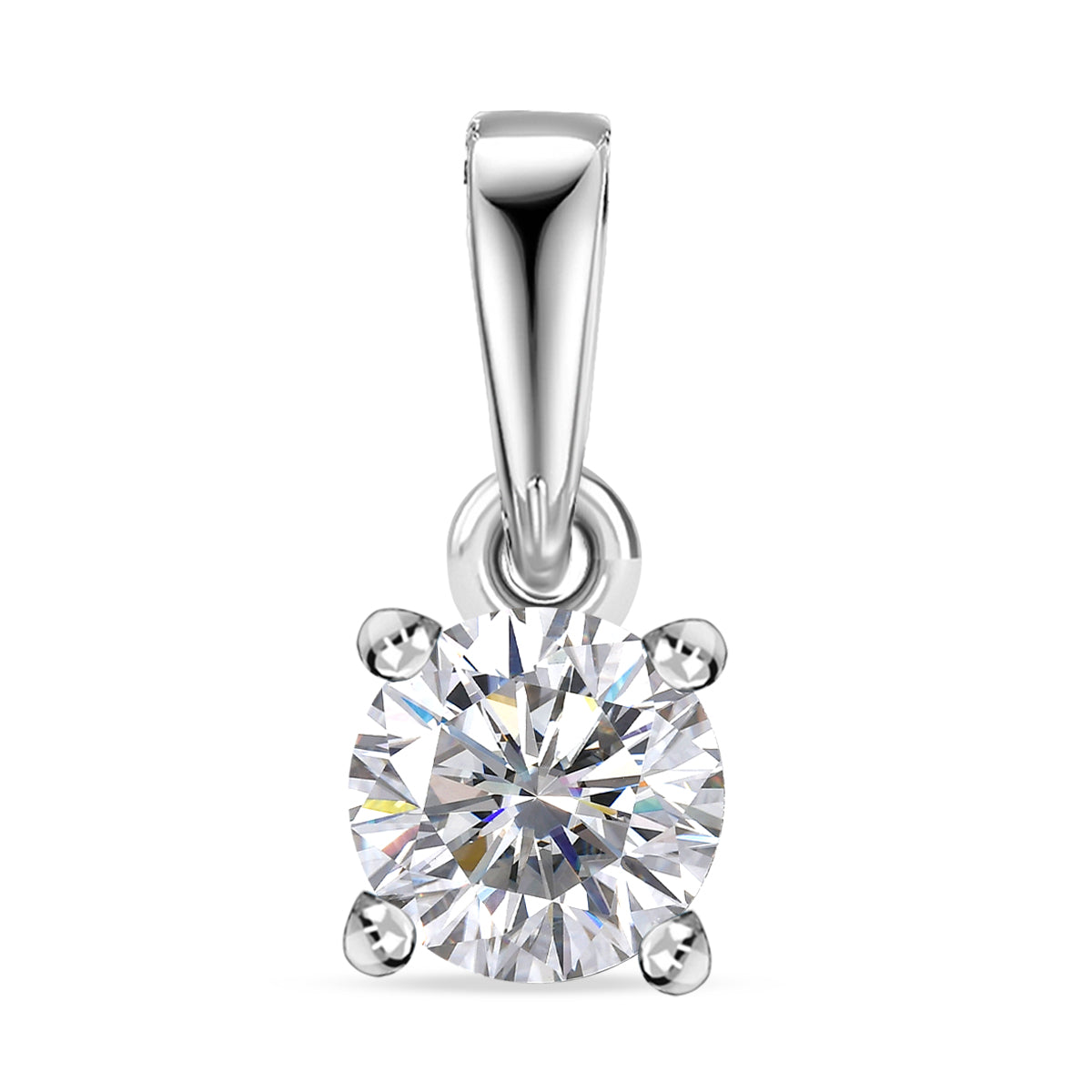 D'Joy Moissanit Anhänger 925 Silber platiniert ca. 0.46 ct