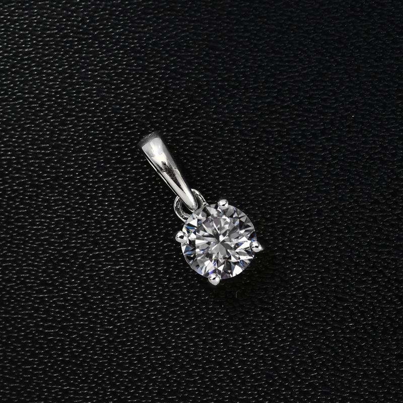 D'Joy Moissanit Anhänger 925 Silber platiniert ca. 0.46 ct