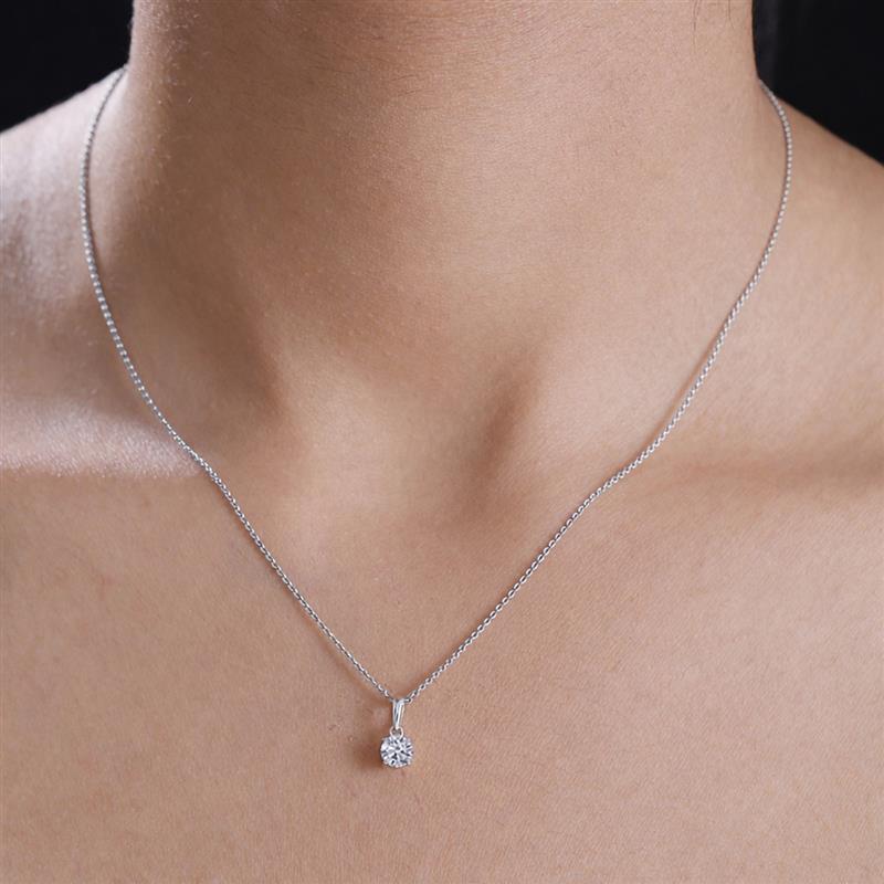D'Joy Moissanit Anhänger 925 Silber platiniert ca. 0.46 ct
