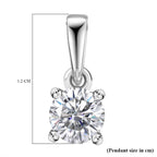 D'Joy Moissanit Anhänger 925 Silber platiniert ca. 0.46 ct