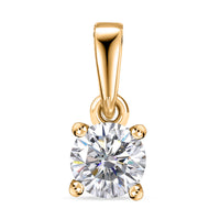D'Joy Moissanit Anhänger 925 Silber vergoldet ca. 0.46 ct
