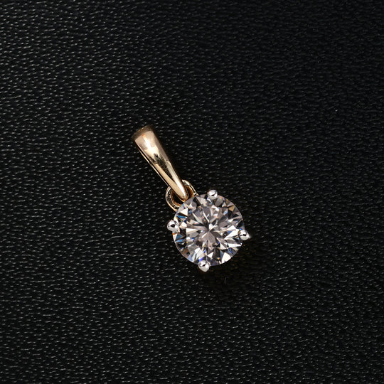 D'Joy Moissanit Anhänger 925 Silber vergoldet ca. 0.46 ct