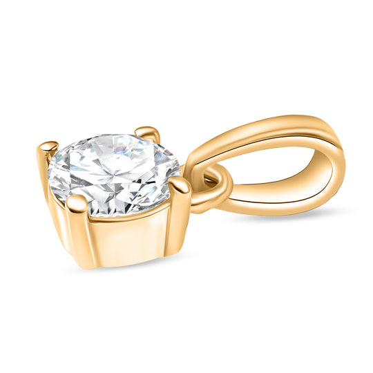 D'Joy Moissanit Anhänger 925 Silber vergoldet ca. 0.46 ct