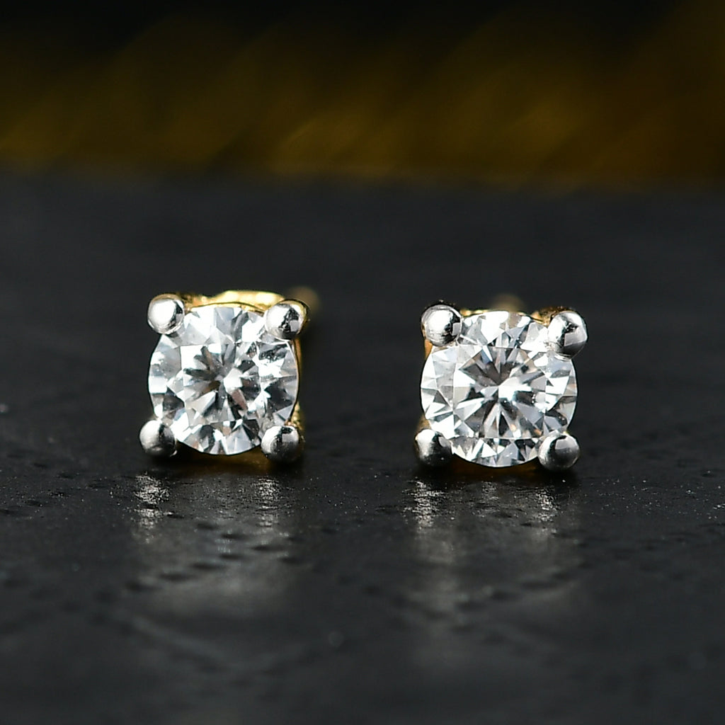D'Joy Moissanit Ohrringe 925 Silber vergoldet ca. 0.49 ct