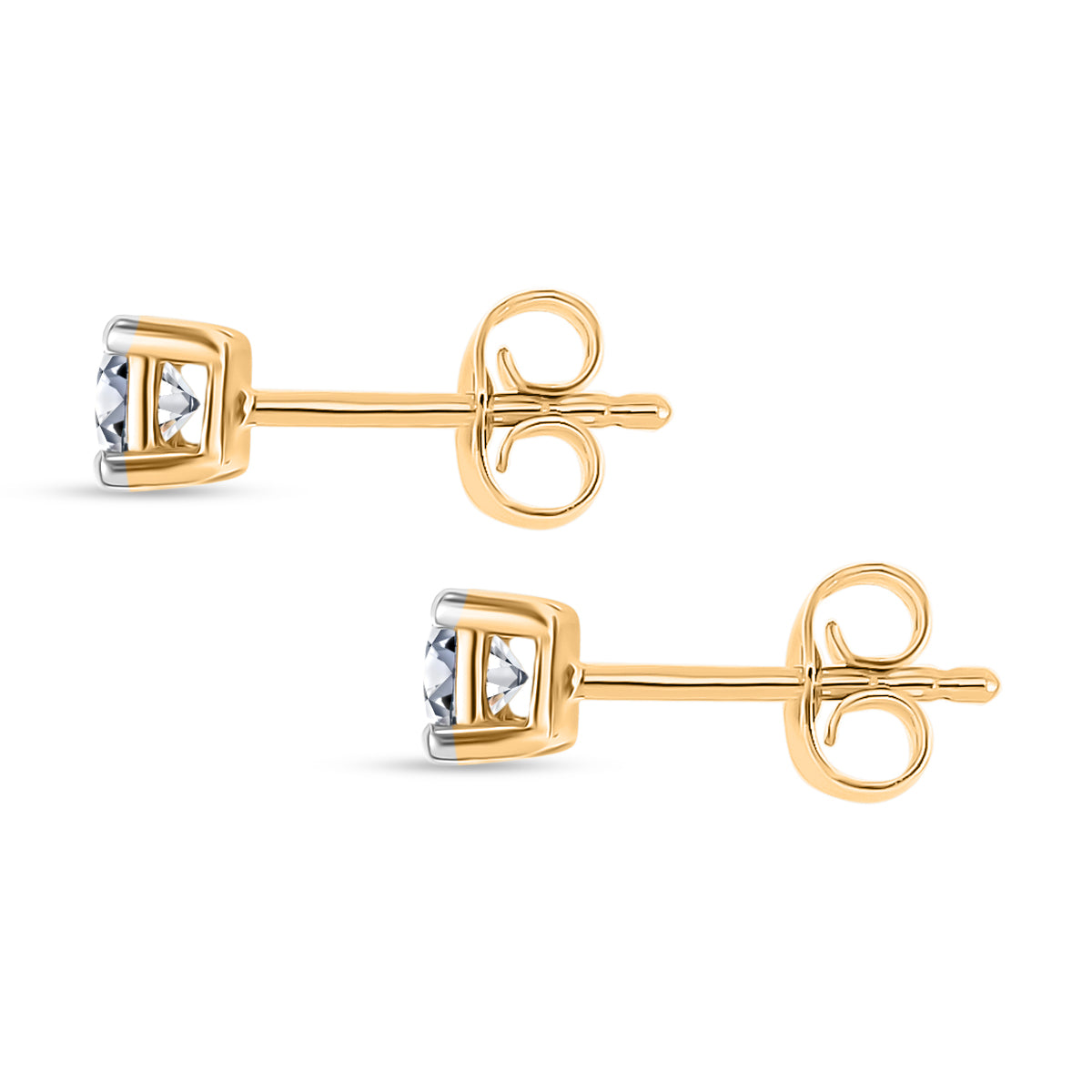 D'Joy Moissanit Ohrringe 925 Silber vergoldet ca. 0.49 ct
