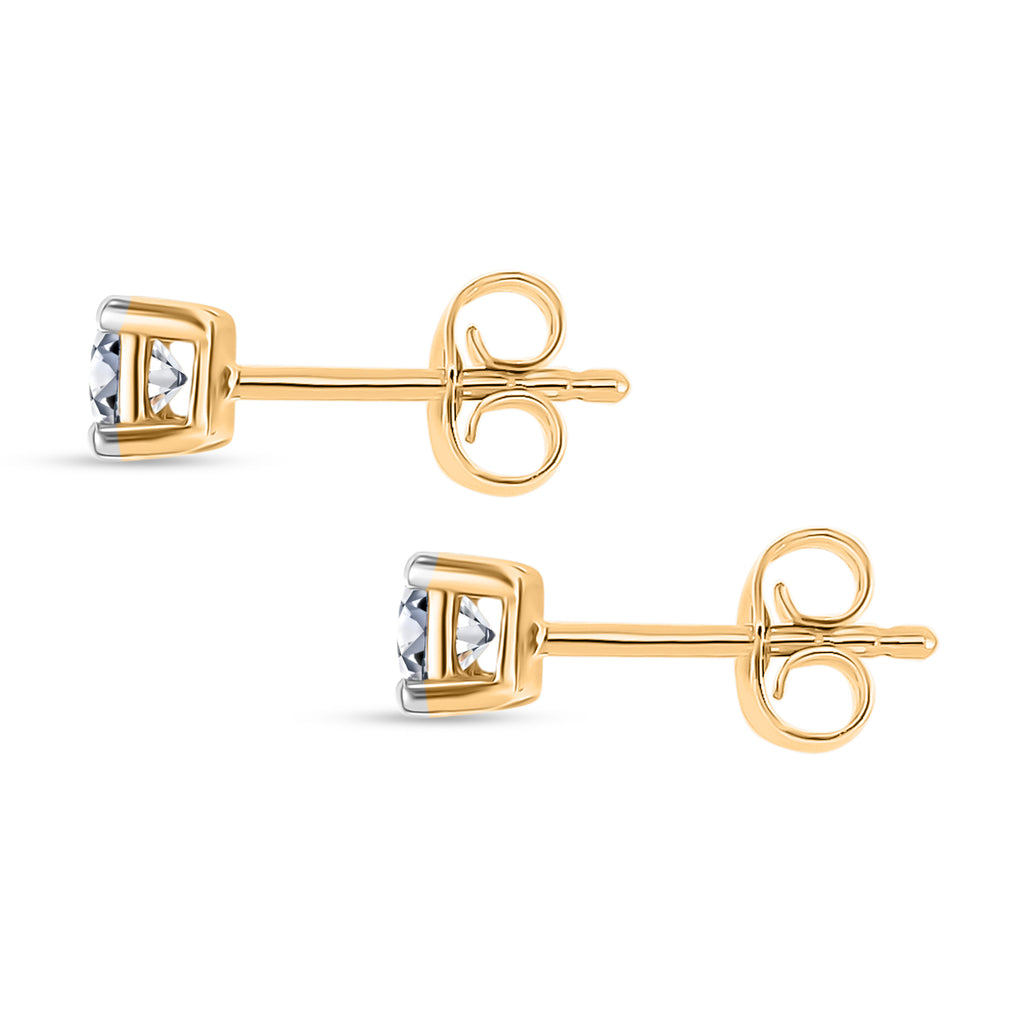 D'Joy Moissanit Ohrringe 925 Silber vergoldet ca. 0.49 ct