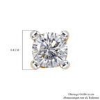 D'Joy Moissanit Ohrringe 925 Silber vergoldet ca. 0.49 ct