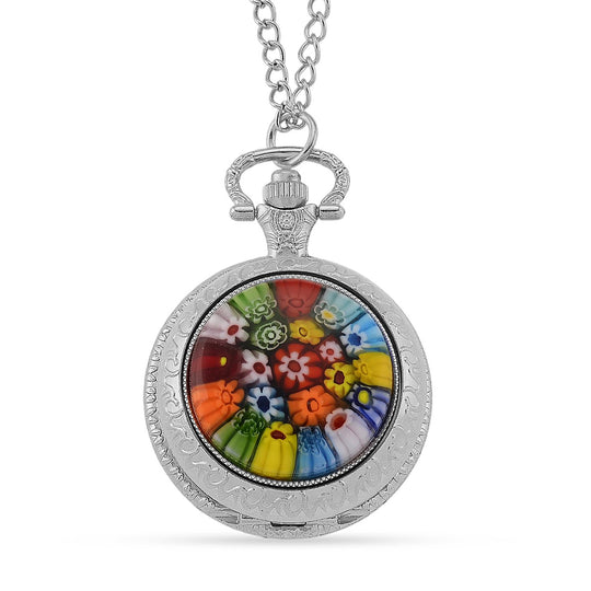 EXKLUSIVES ANGEBOT STRADA SPINNING Uhr Grünes Murano-Stil Glas mit Japanisches Uhrwerk 91.4 cm