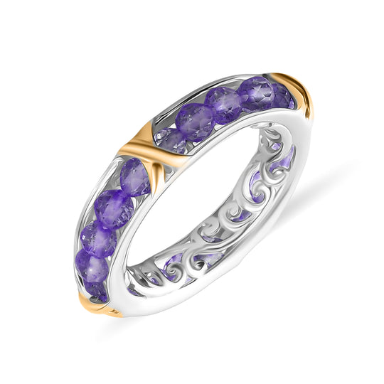 EVER TRUE AA Amethyst Ring Nickelfreies Messing (Größe 19.00) ca. 5.00 ct