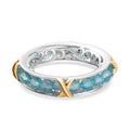 EVER TRUE AA Blauer Apatit Ring Nickelfreies Messing (Größe 18.00) ca. 3,88 ct