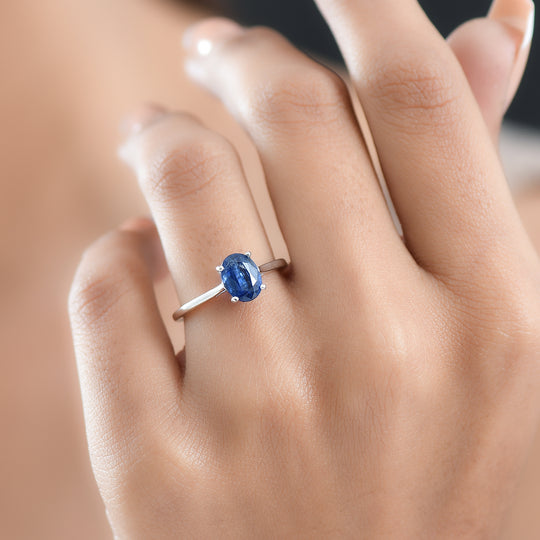 Kyanit Ring 925 Silber rhodiniert (Größe 21.00) ca. 1,67 ct