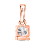 Moissanit Anhänger 925 Silber 750 Roségold Vermeil ca. 0.46 ct