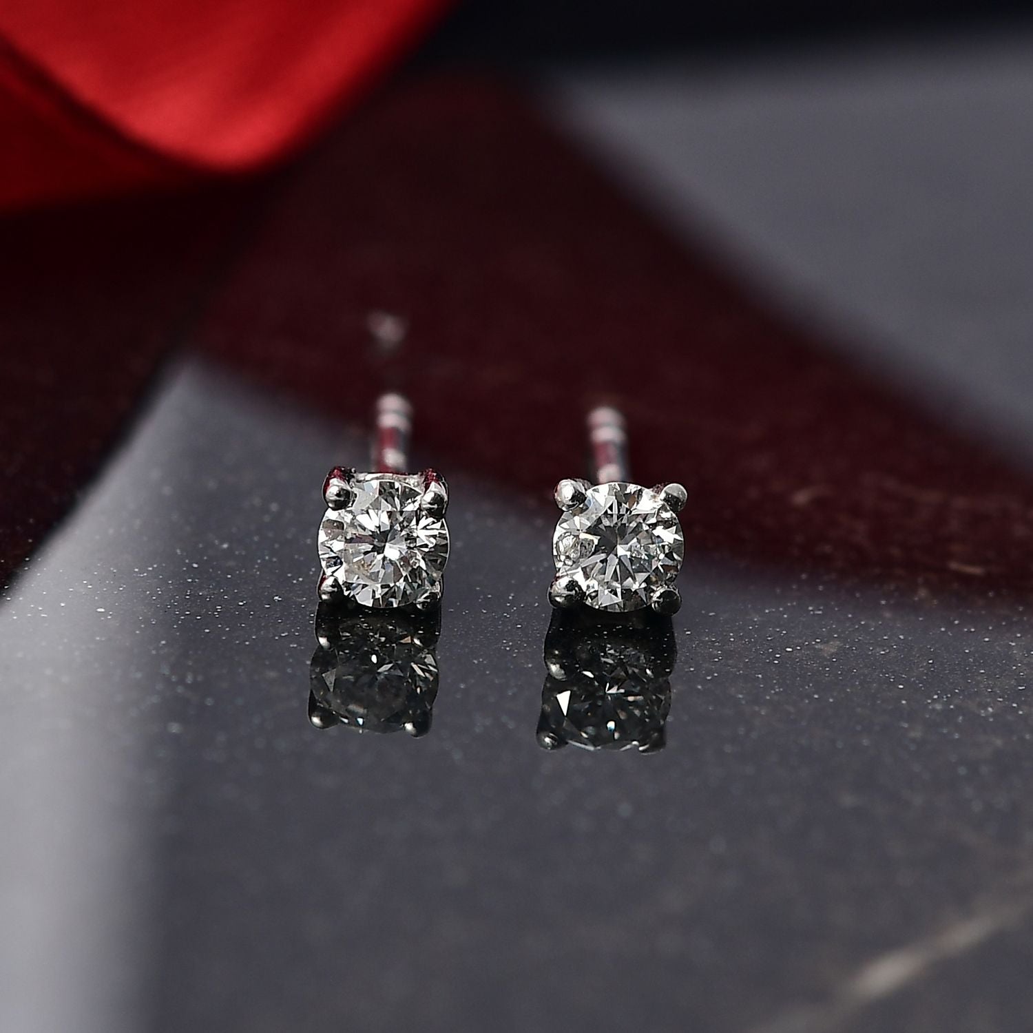 LUXURIANT DIAMOND - Lab Grown Diamant SI-GH Ohrringe 925 Silber rhodiniert ca. 0.25 ct