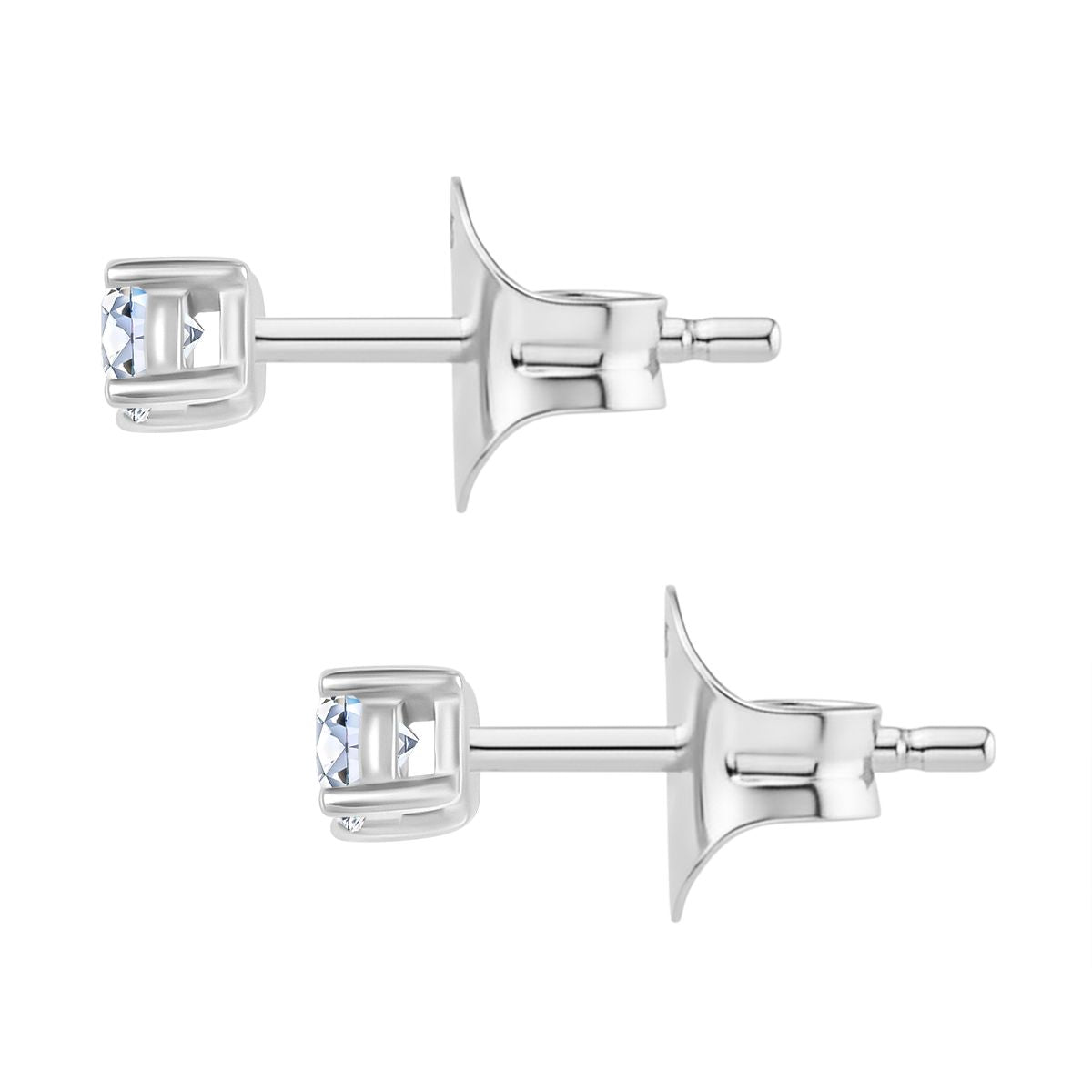 LUXURIANT DIAMOND - Lab Grown Diamant SI-GH Ohrringe 925 Silber rhodiniert ca. 0.25 ct