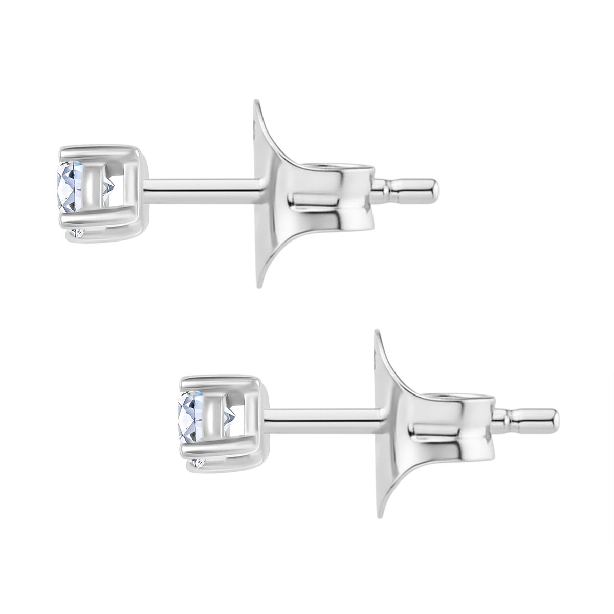 LUXURIANT DIAMOND - Lab Grown Diamant SI-GH Ohrringe 925 Silber rhodiniert ca. 0.25 ct
