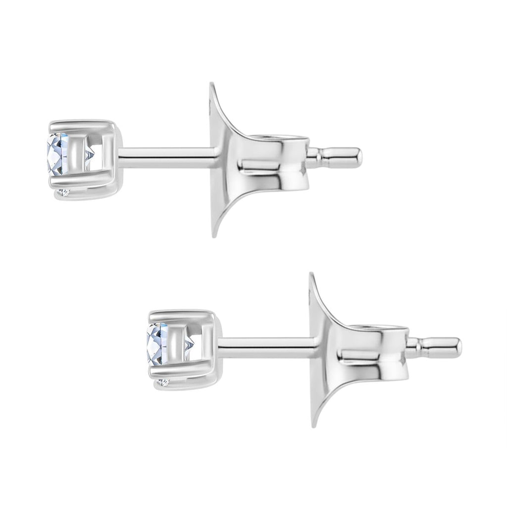 LUXURIANT DIAMOND - Lab Grown Diamant SI-GH Ohrringe 925 Silber rhodiniert ca. 0.25 ct