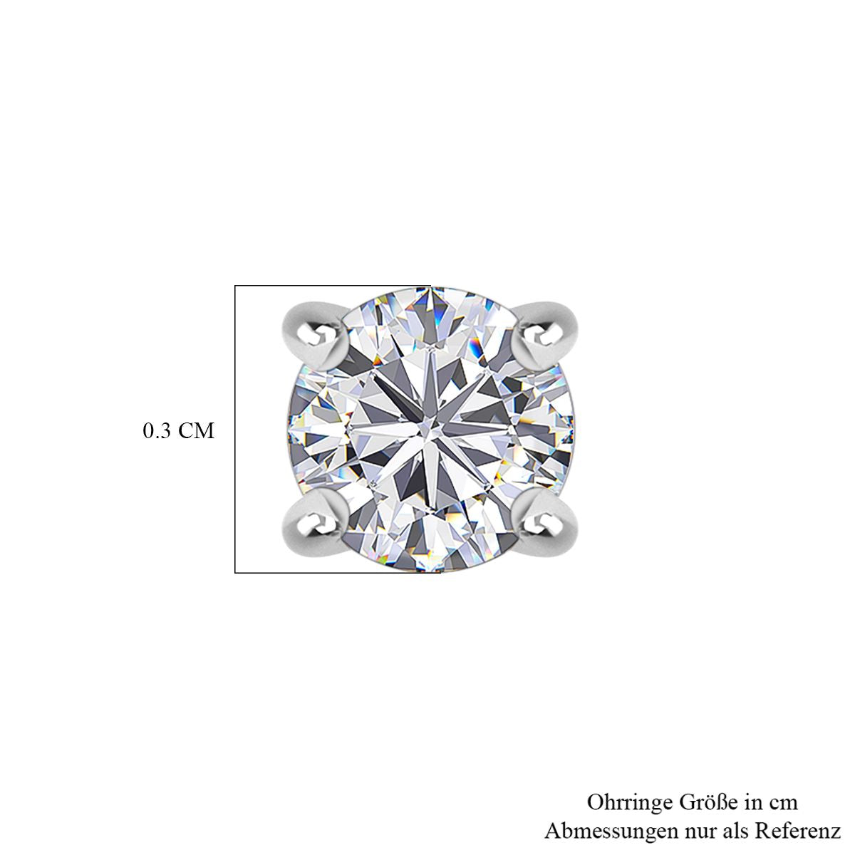 LUXURIANT DIAMOND - Lab Grown Diamant SI-GH Ohrringe 925 Silber rhodiniert ca. 0.25 ct