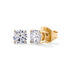 LUXURIANT SI-GH Labor Diamant Ohrringe, 925 Silber 750 vergoldet - 0,25 ct.