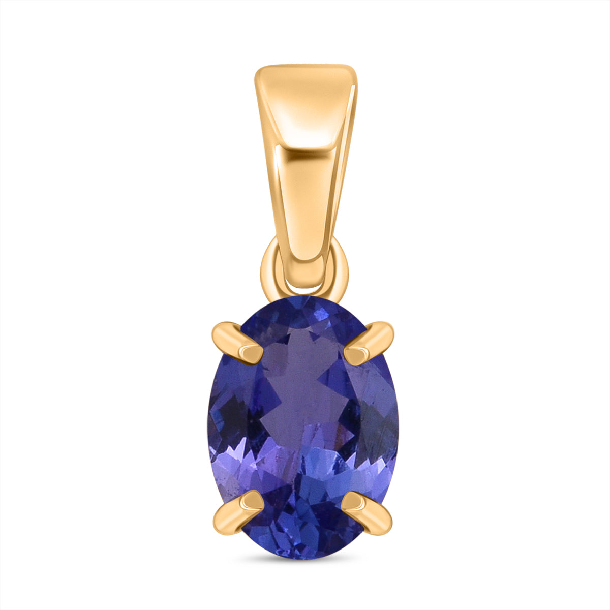 AA Tansanit Anhänger 375 Gelb Gold ca. 0,61 ct.