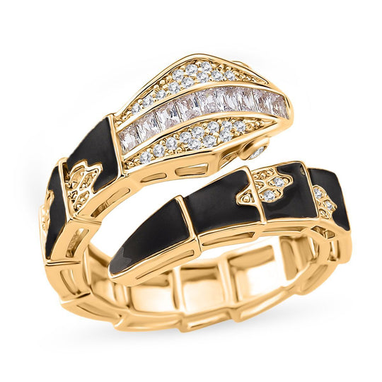 Weißer Zirkonia Ring Nickelfreies Messing emailliert (Größe 16.00)