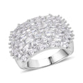 Weißer Zirkonia Ring Nickelfreies Messing (Größe 17.00)