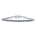 CULLINAN MINE - Blauer Diamant Armband ca. 18.5 cm 925 Silber Rhodiniert ca. 1.00 ct
