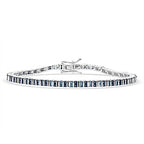 CULLINAN MINE - Blauer Diamant Armband ca. 18.5 cm 925 Silber Rhodiniert ca. 1.00 ct
