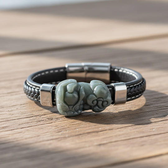 EXTREM SELTEN-Natürlicher Olmek Jadeit Armband ca. 19 cm 316L Edelstahl ca. 125.00 ct