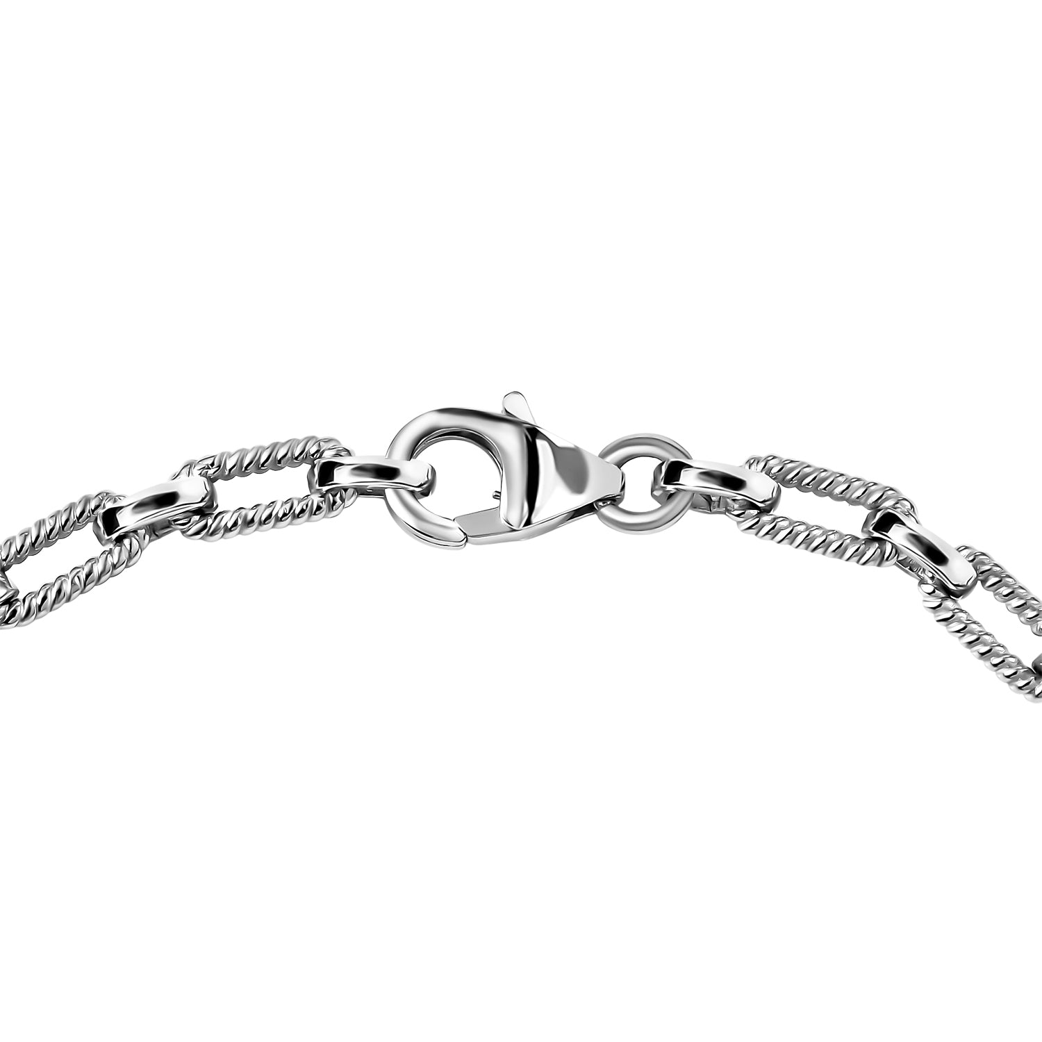 GP - Murano aus Italien, Weißer Zirkon Armband ca. 19 cm 925 Silber rhodiniert