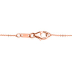 Luxuriant - AA Lab Grown Rosa Saphir, Weißer Zirkon Halskette ca. 50 cm 925 Silber 750 Roségold Vermeil ca. 2.57 ct