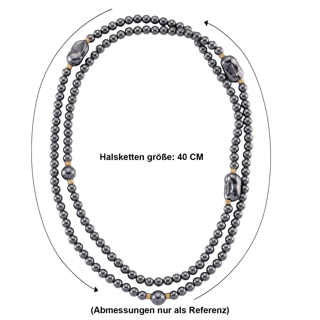 Terahertz Halskette ca. 40 cm Reiner Edelstahl Standard gelb vergoldet ca. 300.00 ct