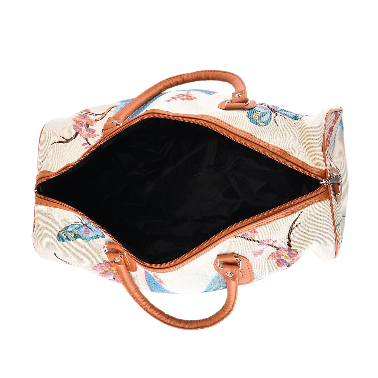 Schmetterlingsprint Reisetasche, geräumiges Design mit Reißverschlussfach, verstellbarer Schultergurt 120 cm, 45 x 23 x 27 cm