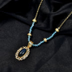 EVER TRUE AAA Labradorit, Apatit Halskette ca. 45 cm Nickelfreies Messing ca. 14.56 ct